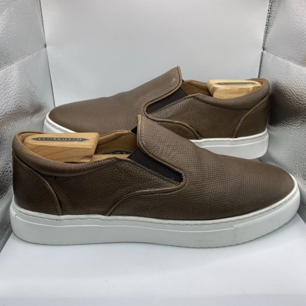 Thomas & Vine Conley Pebbled Leather Shoes Men’s 9.5 US Cognac Slip On Sneakers